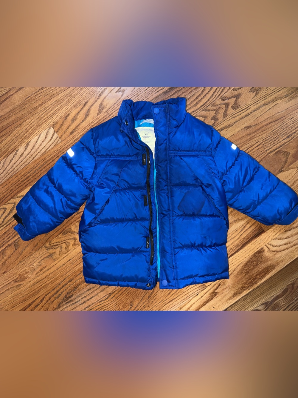 H&M Kids Blue Water Repellent Puffer Jacket 2-3Y Size 98